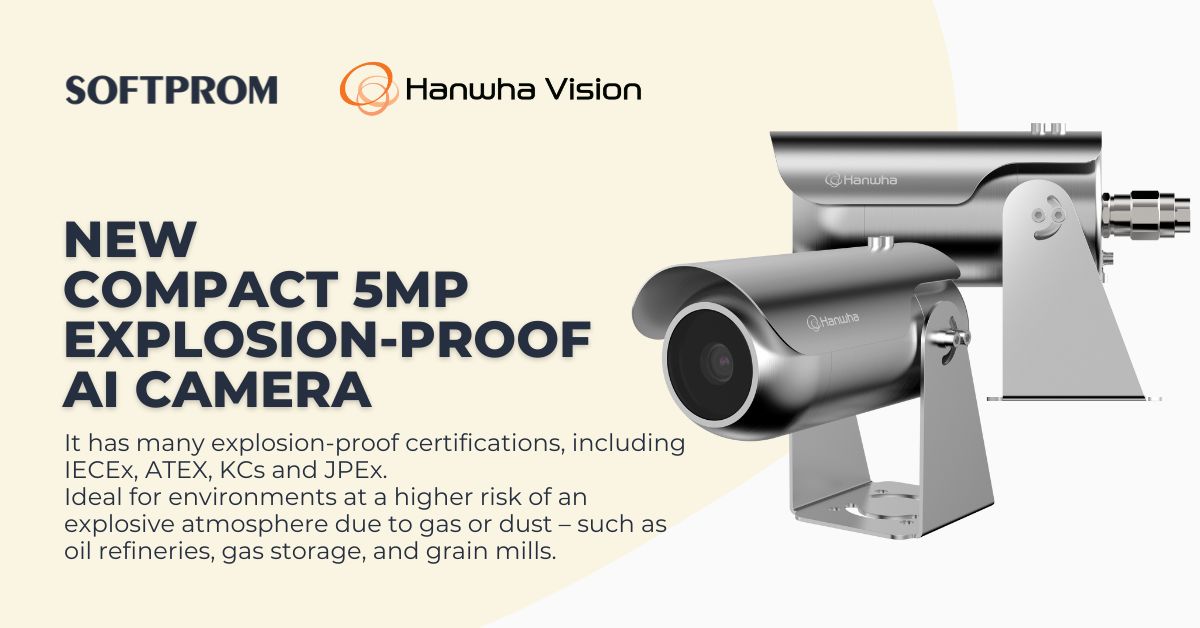 Hanwha Vision Launches Compact 5MP Explosion Proof AI Camera